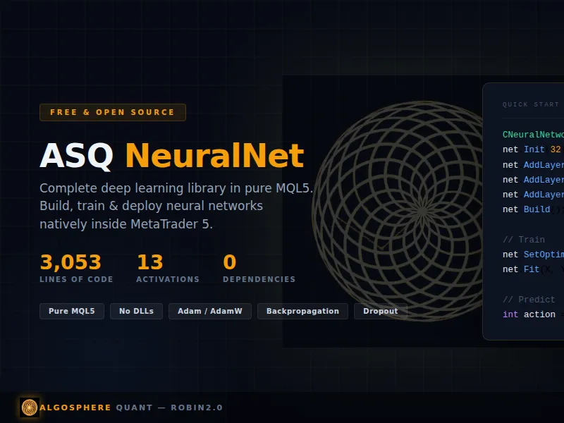 AS Q Neural Net Pure MQ L5 Neural Network Library library MT5