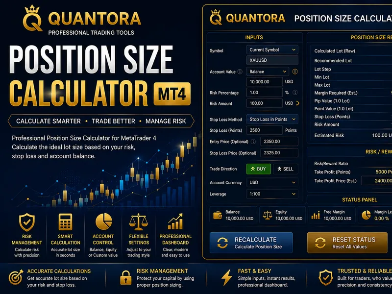 Quantora Position Size Calculator MT4 expert MT4