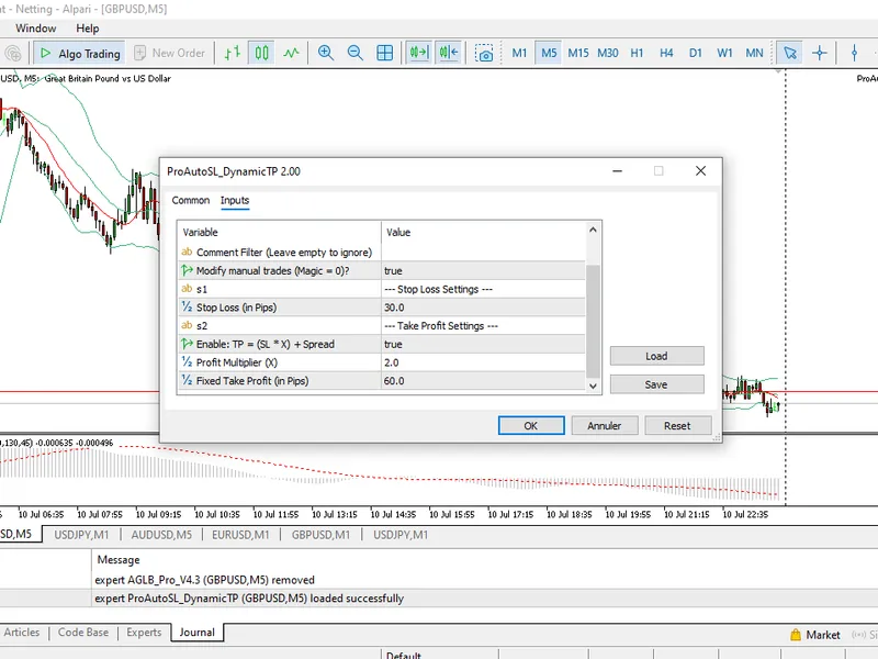 Pro Auto SL Dynamic TP: Institutional Risk Manager expert MT5