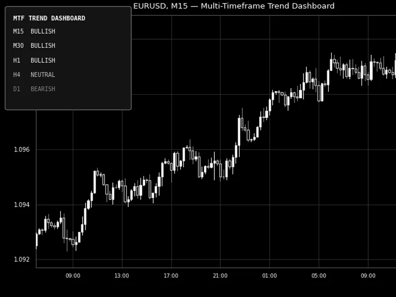 Multi Timeframe Trend Dashboard Indicator for MT4/MT5 indicator MT5