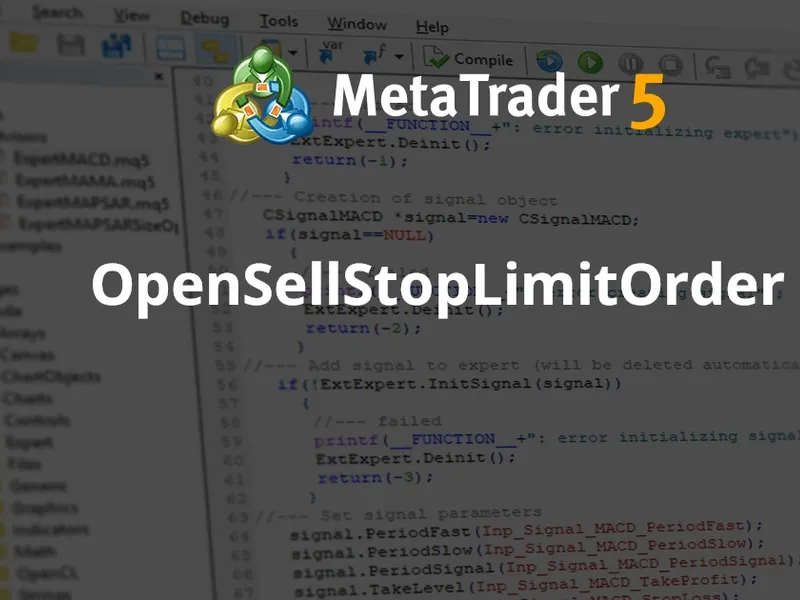 Open Sell Stop Limit Order script MT5