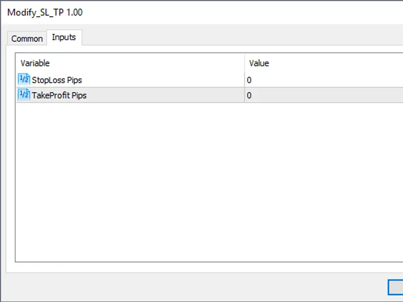 Modify SL TP script MT5