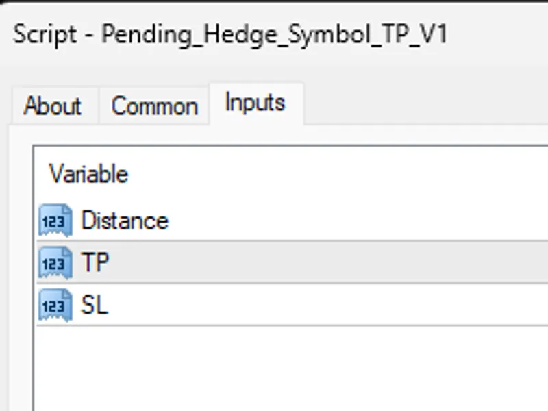 Harmonized Pending Hedge of open trades for chart symbol script MT4