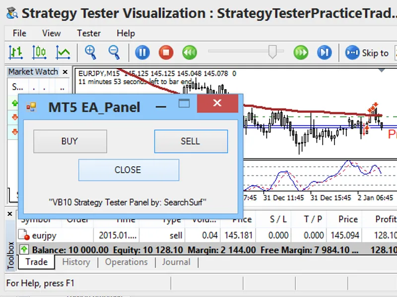 Manual Trade On Strategy Tester