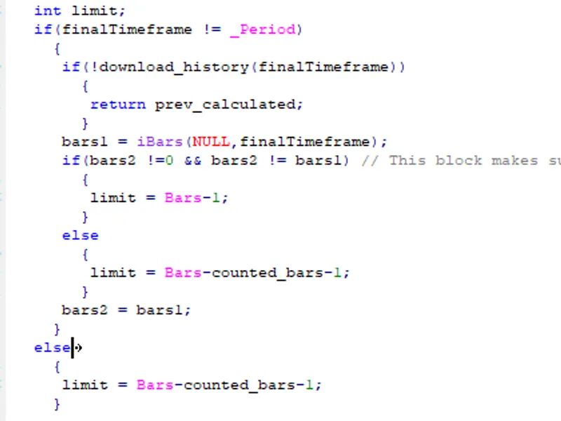 Multi time frame example by recursion