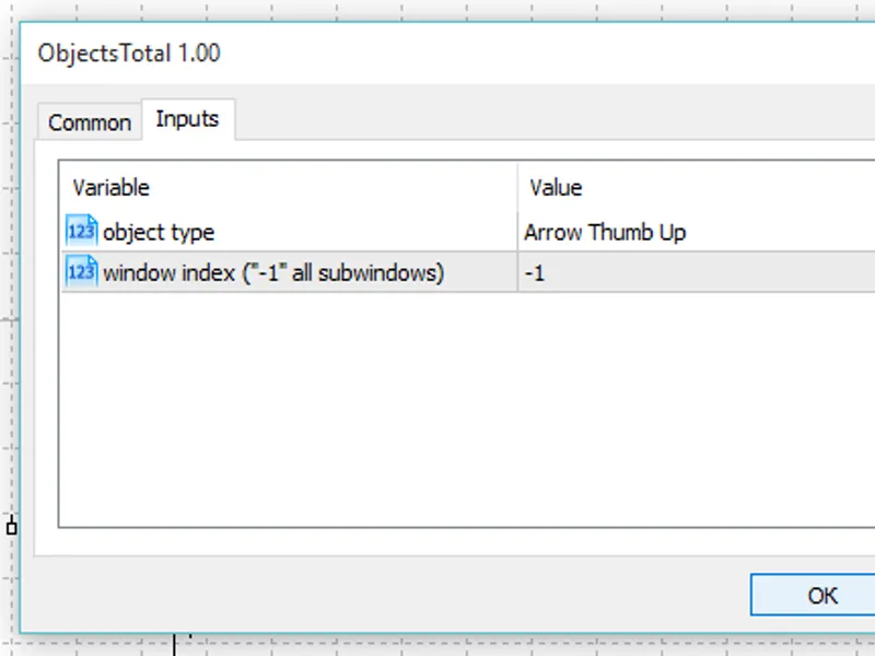 Number of objects in the specified chart script MT5