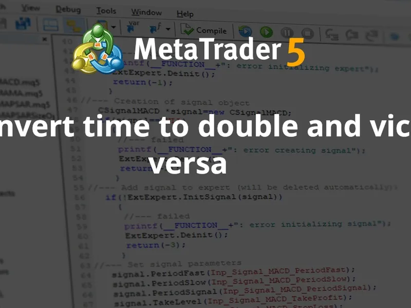 Convert time to double and vice versa library MT4