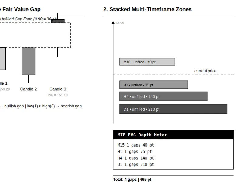 Multi-Timeframe FVG Depth Meter Metatrader 5 indicator