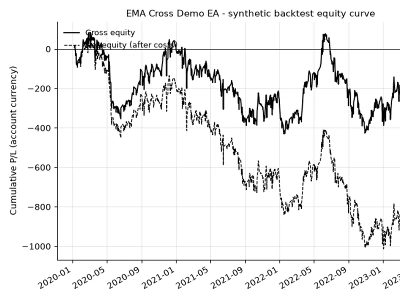 EMA Cross EA with ATR Stops for MetaTrader 5 Metatrader 5 expert