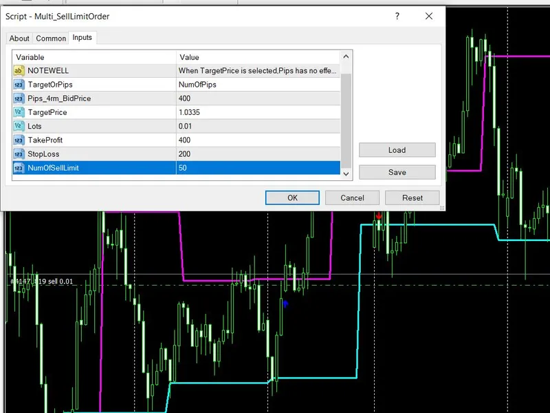 Multi Sell Limit Orders & Multi Sell Stop Orders script MT4