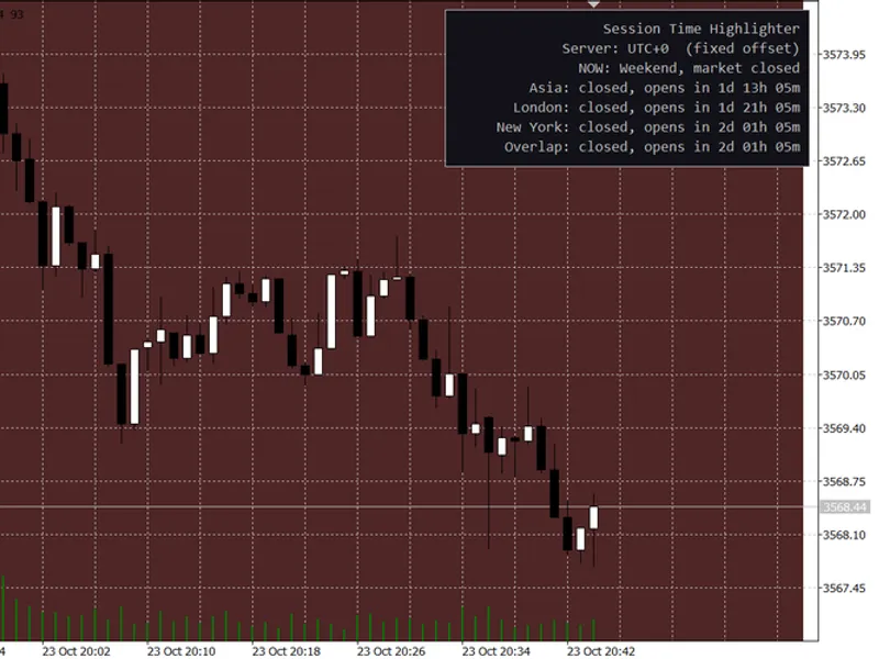 Session Time Highlighter for MT4/MT5 Metatrader 5 indicator