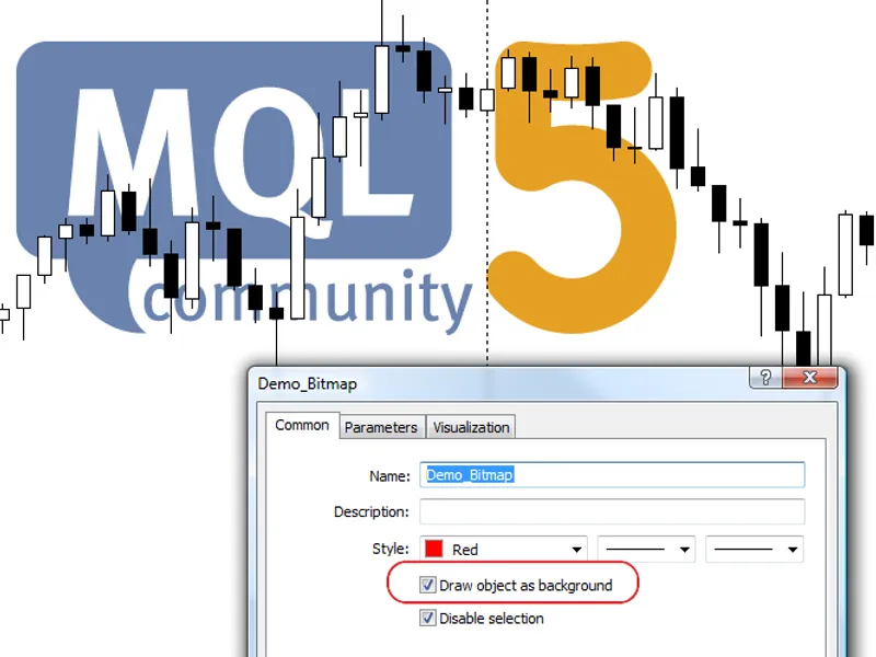 Demo Create OB J BIT M A P Script script MT5